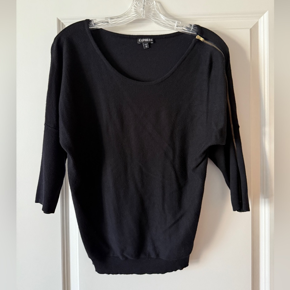 Express Black Women's Zip Sweater